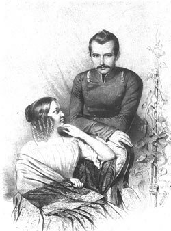 барон П.А. Вревский с женой М.С. Вревской, ур. графиней Ланской